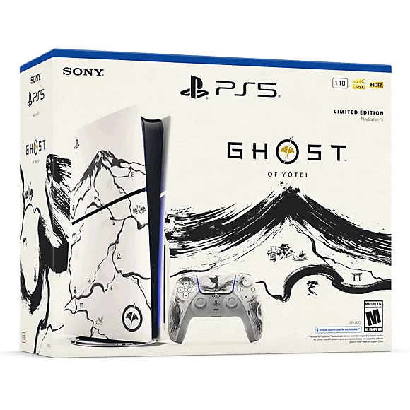 PlayStation 5 Slim Console – Ghost of Yotei Black Limited Edition Bundle WITHOUT CODE