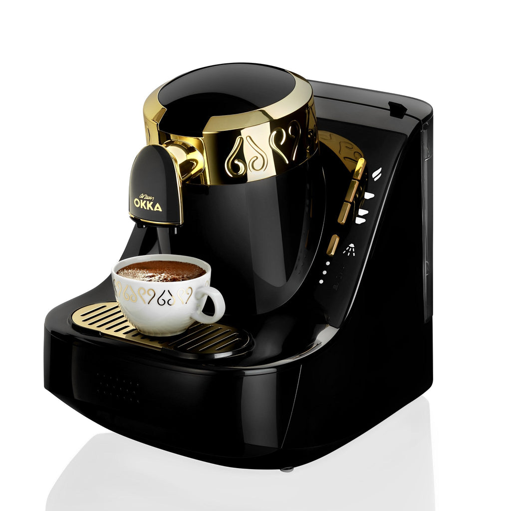 Arzum OKKA Automatic Turkish Coffee Machine — OK008 (Black & Gold)