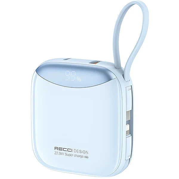 Power Bank 22.5W RECCI 10,000mAh with Dual Cable RPB-P46 - Local Warranty