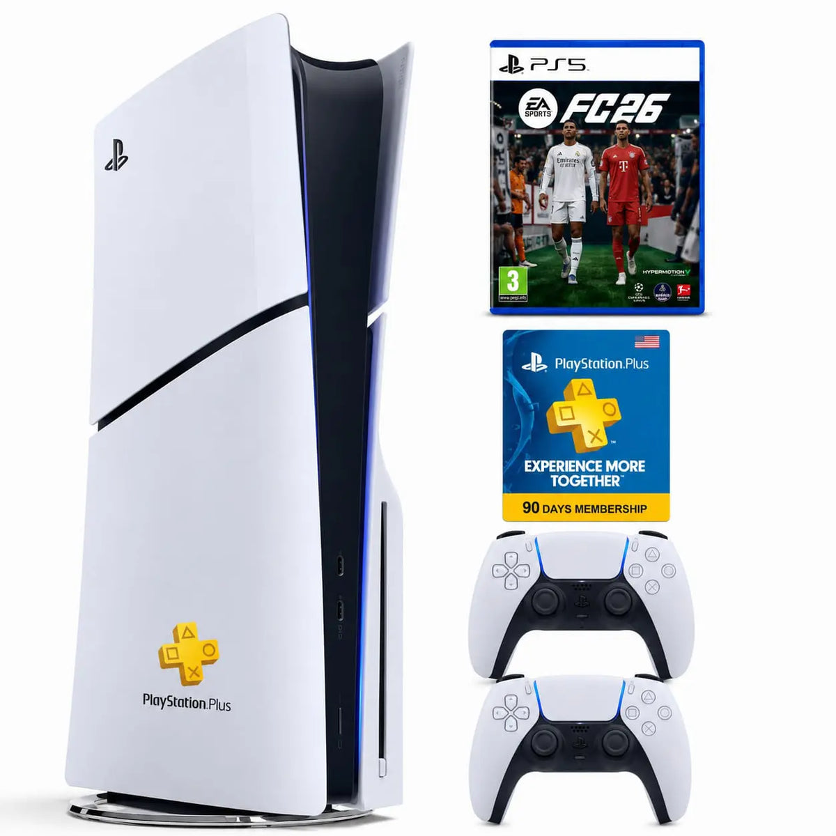 PLUS BUNDLE Sony PlayStation 5 Slim Console (Disc Edition) – 1TB