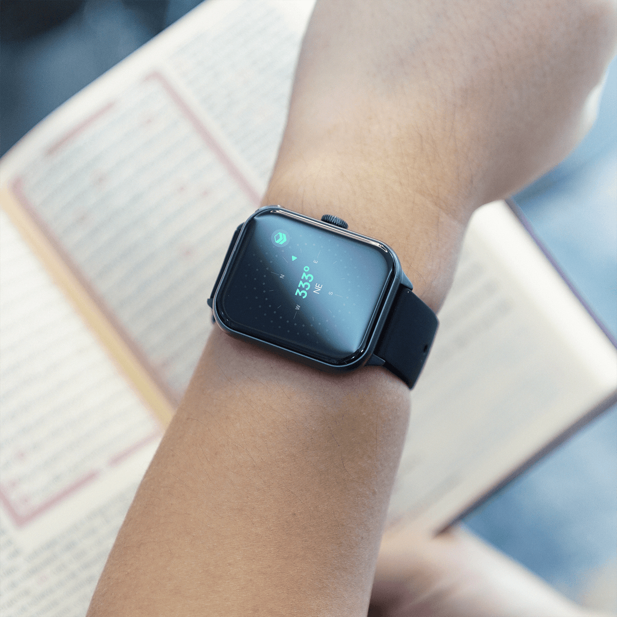 iQibla Qwatch S6 Muslim Smart Watch - Qibla Finder, Tasbih Counter, Quran Player